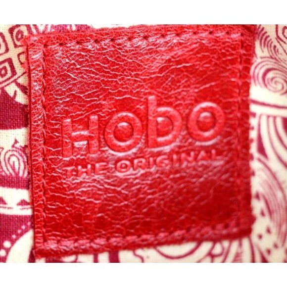 Hobo International DARK PINK GENUINE LEATHER X-BODY ORGANIZER SHOULDER BAG PURSE - Picture 10 of 14